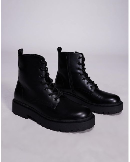 ASOS – schnürstiefel in Black für Herren