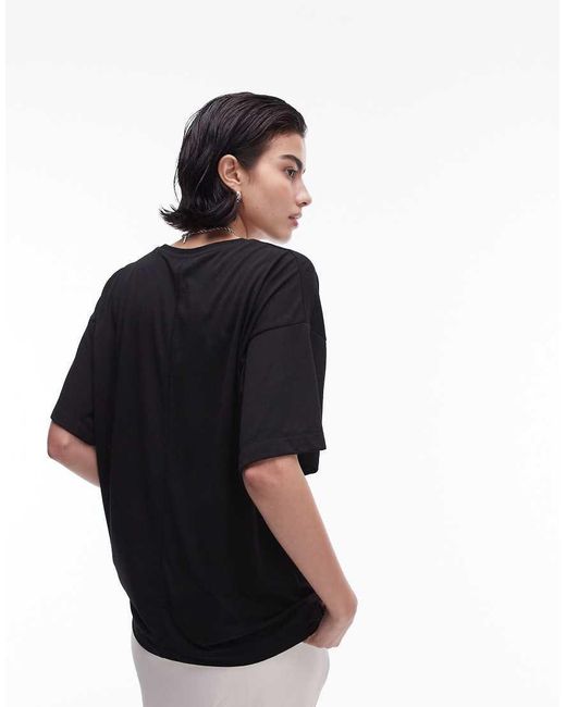 TOPSHOP Black Premium Slouchy Oversized Tee