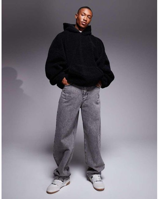 Oversized borg hoodie mens sale