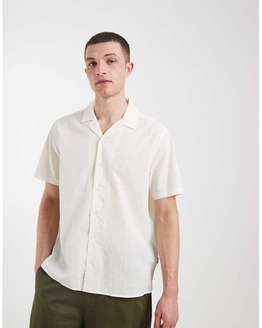 Camicia Vestibilità Classica di Blend in White da Uomo