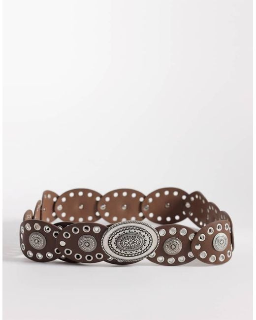 South Beach Gray Boho Disc Belt