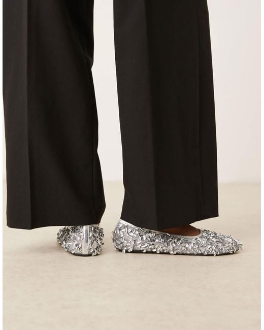 ASOS Natural Lucid Sequin Ballets