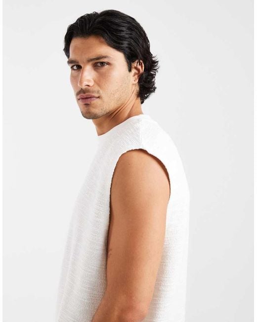 ASOS White Heavyweight Oversized Tank for men