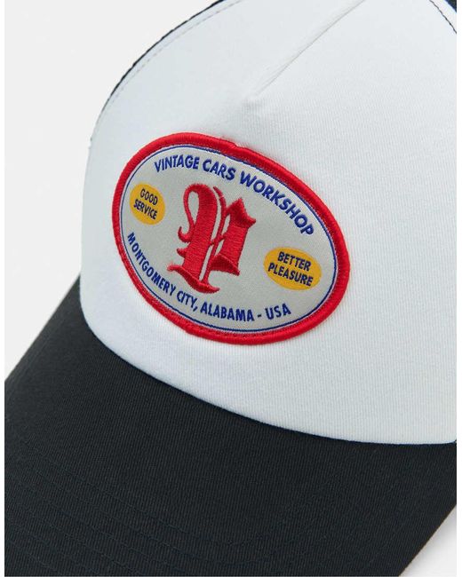 Pull&Bear Truckerpet Met Patch in het Gray voor heren