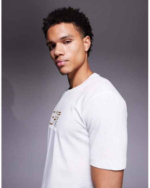EA7 Gray Armani Premium Logo T-Shirt for men