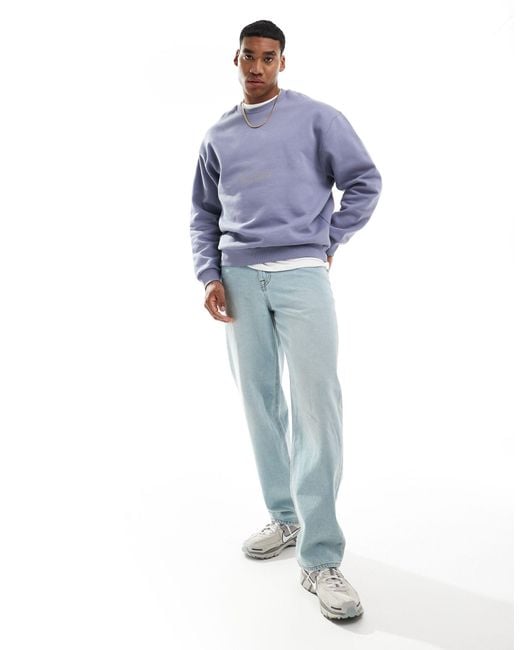 ASOS Blue Oversized Sweatshirt for men