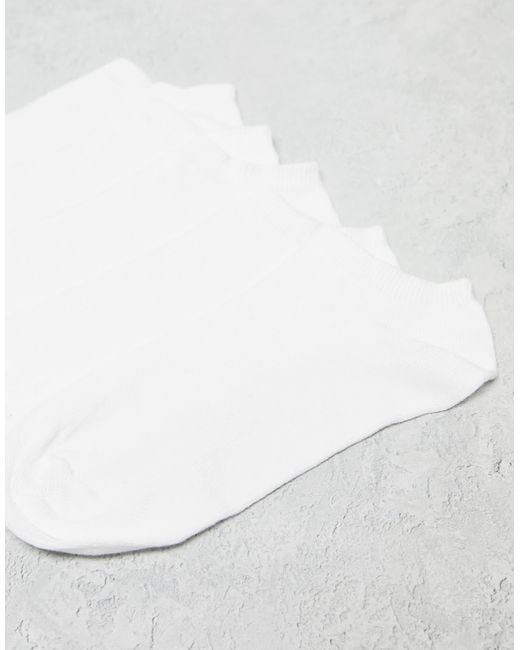 ASOS White 5 Pack Trainer Socks