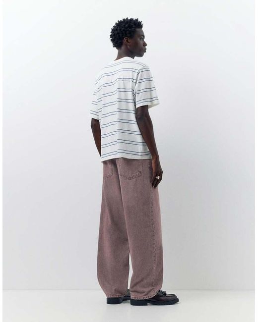 Pull&Bear Gray Relaxed Fit baggy Jeans for men