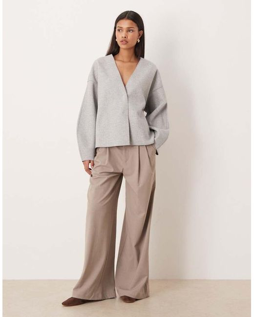 Vila Gray Clean Cropped Lightweight Jacket