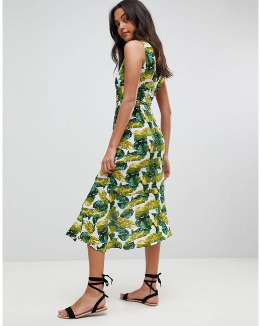 ax paris yellow wrap dress