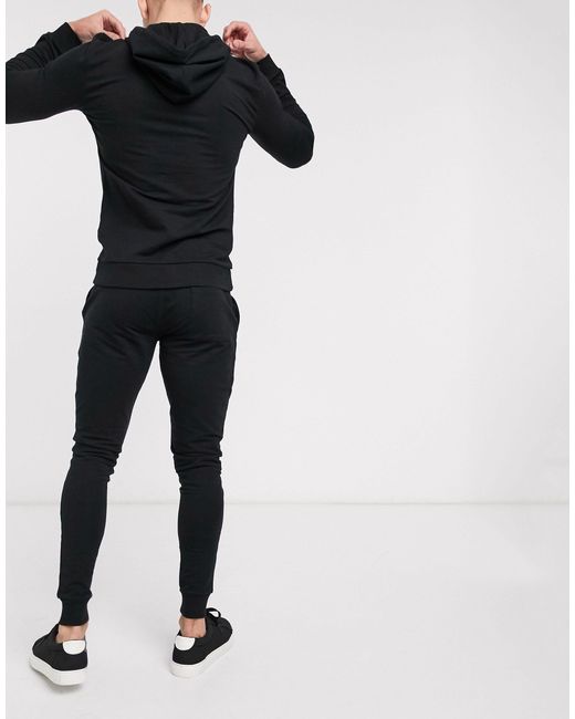 Survêtement moulant avec hoodie et jogger ultra ajusté ASOS pour homme en  coloris Noir | Lyst