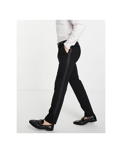 Pantaloni skinny da smoking neri da Uomo di TOPMAN in Nero | Lyst