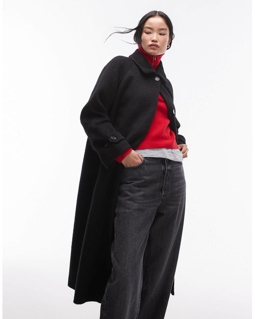 ARKET Black – mittellanger oversize-mantel