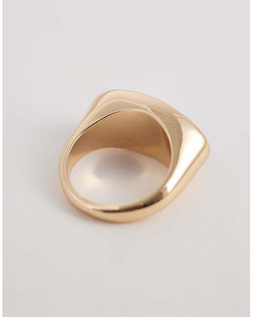 ASOS Natural Ring With Horizontal Clear Stone Setting