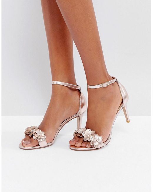 Lib Patent Leather Red Flowers Pattern Pointed Toe Stiletto Heels - White  in Sexy Heels & Platforms - $70.39
