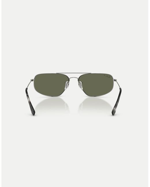 Ray-Ban Gray Rb3780 Rectangle Polarised Sunglasses With Lens