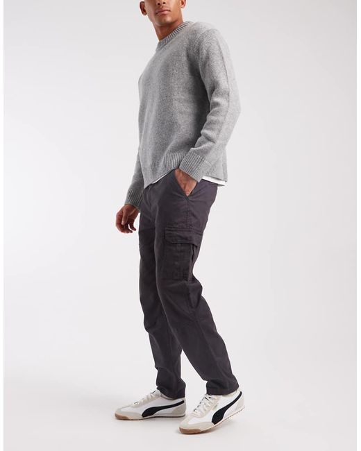 New Look Blue Cargo Trousers for men
