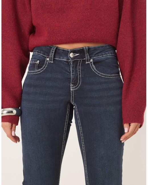 Gina Tricot Red Low Waist Bootcut Jeans