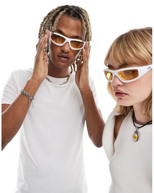 Felix - occhiali da sole bianchi con lenti cuoio di Vans in White