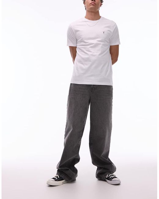 AllSaints Pink Brace 3-pack Brushed Cotton T-shirts for men