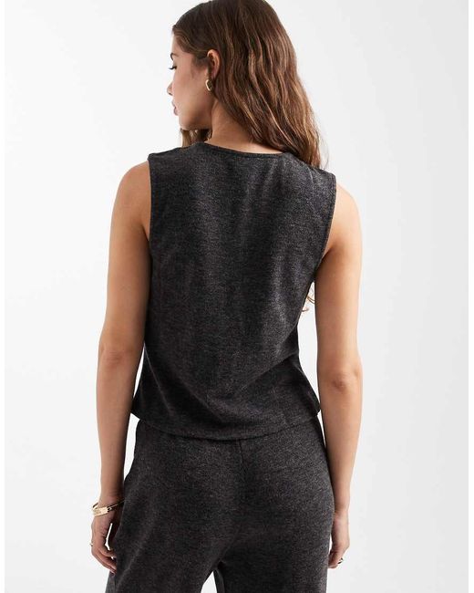 ONLY Black High Neck Waistcoat Co-Ord