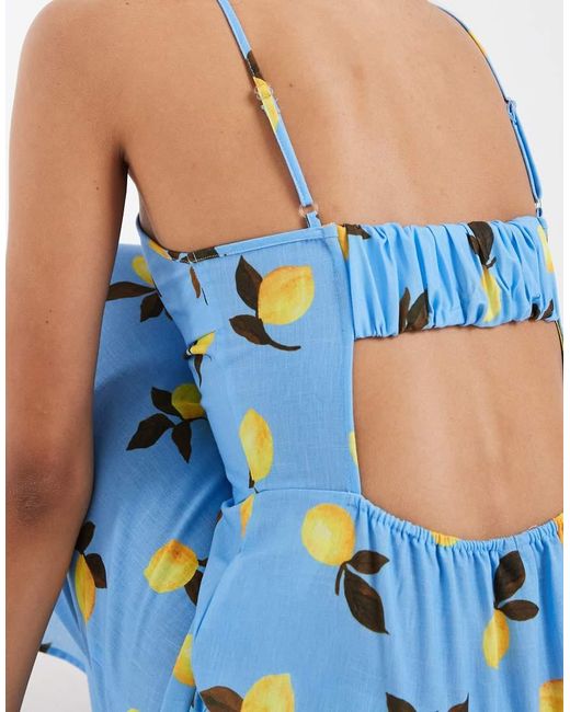 Vero Moda Blue Halter Maxi Dress