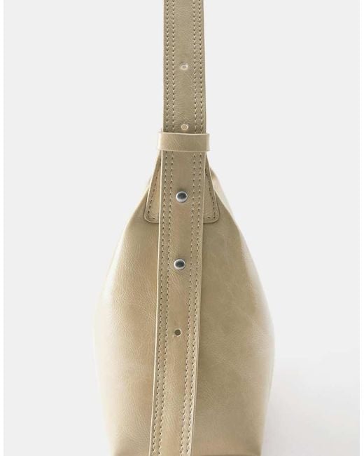Pull&Bear Blue Crackled Shoulder Bag