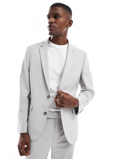 ASOS White Slim Suit Jacket for men