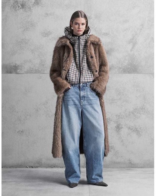 ASOS Gray Hooded Bubble Hem Bomber Jacket