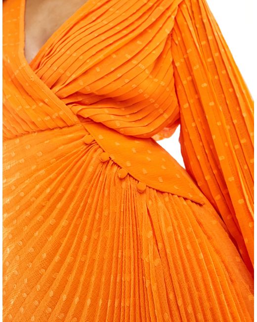 Orange chiffon wrap deals