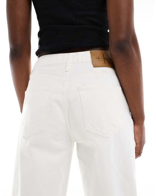 Calvin Klein White 90s Loose Jeans