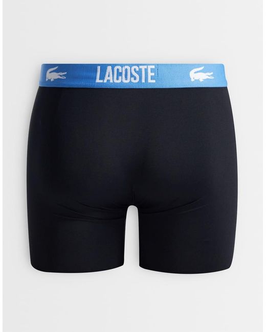 Lacoste Blue 3 Pack Boxer Briefs for men