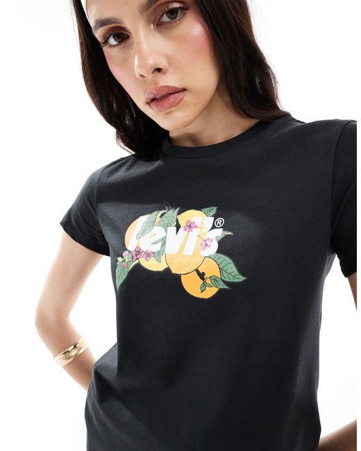 Levi's Black Perfect T-shirt With Fruit Logo