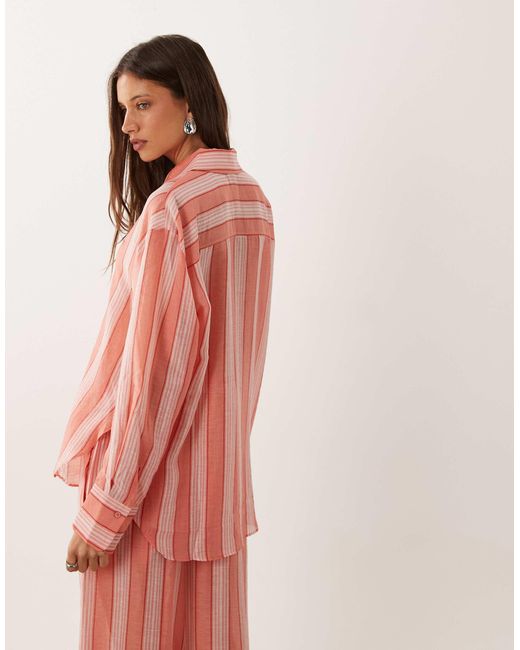 Mango Red – clay – oversize-hemdbluse