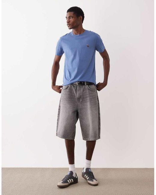 Abercrombie & Fitch Blue Icon Logo Everyday Essential T-shirt for men