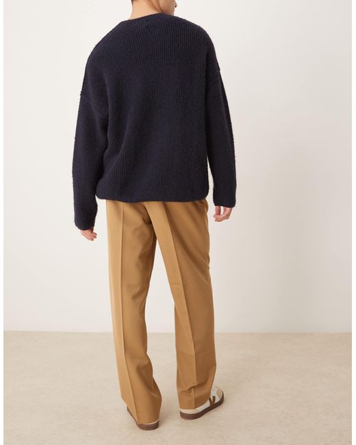 Pantalon ample habillé avec pince sur l'avant - camel cendré ASOS pour homme en coloris Blue