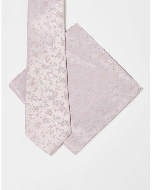 ASOS Das En Pochet Met Bloemenprint in het Pink voor heren
