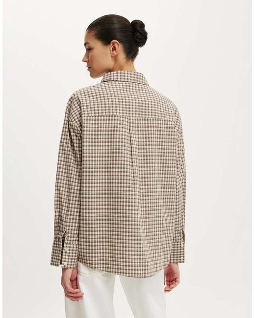 Cotton On Natural Sloane Oversized Shirt