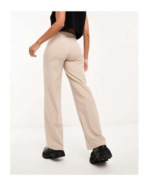 Pantalon large habillé coupe dad - champignon Bershka en coloris Blanc |  Lyst