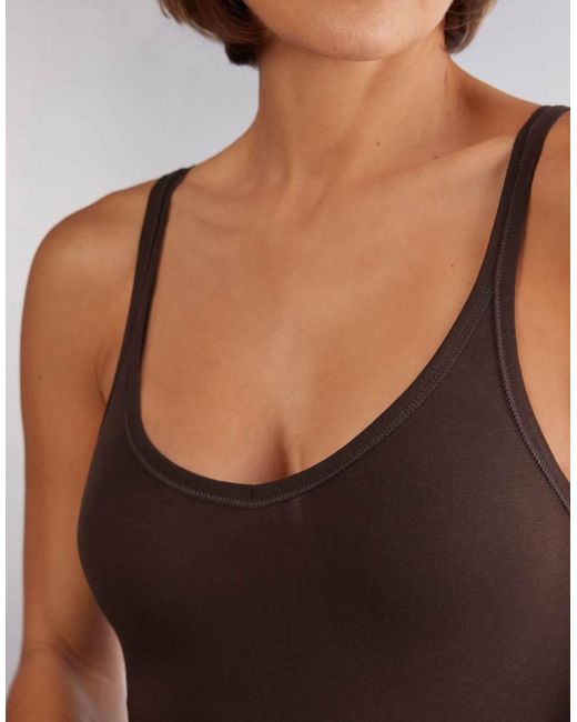 Intimissimi Black Ultralight Cotton Vest Body