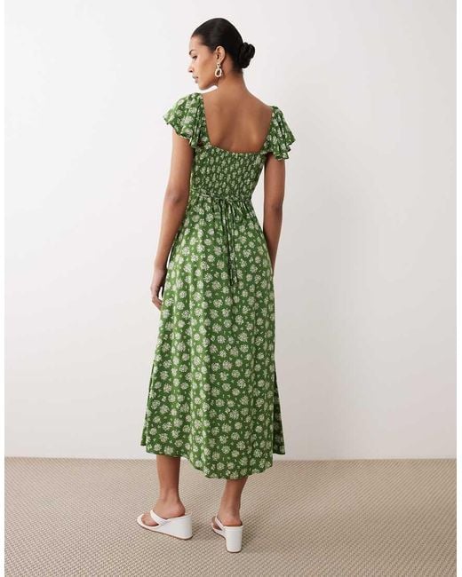 Nobody's Child Green Elsie Midi Dress
