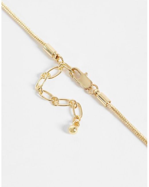 TOPSHOP Metallic Matilda Teardrop Pendant Necklace