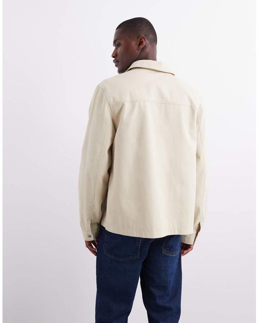ASOS Natural Harrington Jacket for men