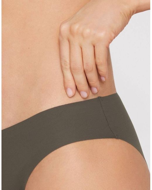Tezenis Gray Laser-Cut Microfibre Knickers