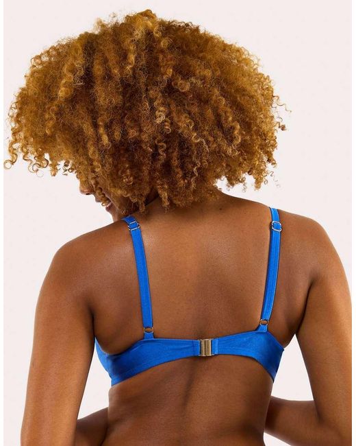 Peek & Beau Blue Cornflower Underwired Plunge Bikini Top