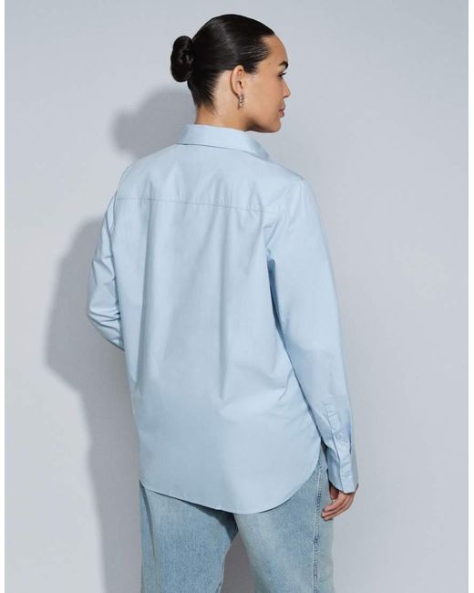 ASOS Blue Asos Design Curve Slim Shirt