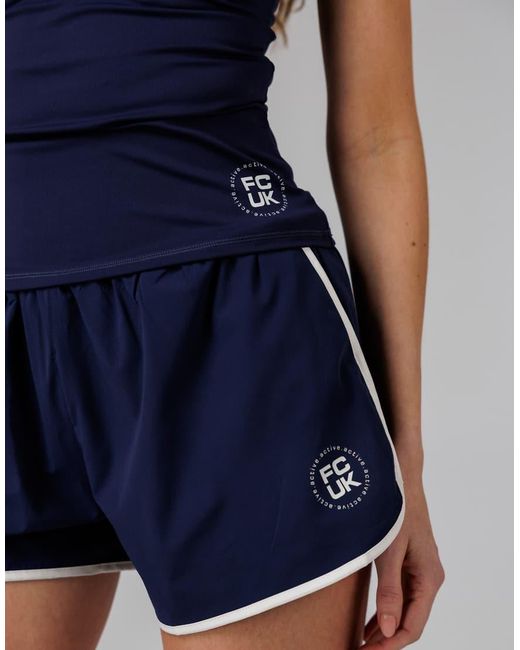 French Connection Blue Fcuk Sports Racer Tank Top