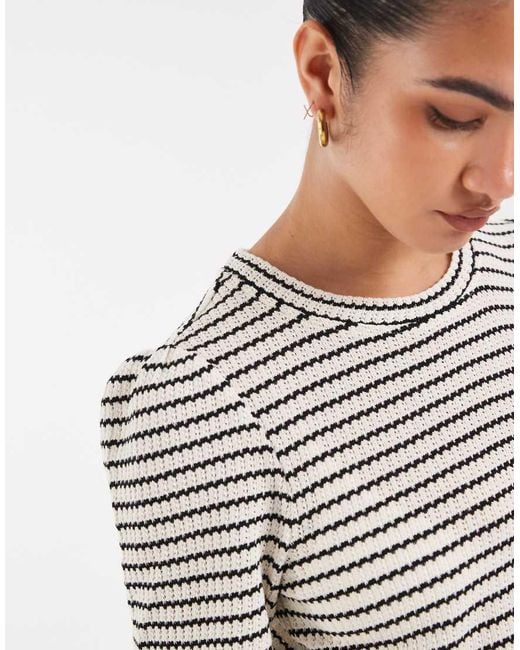 Vero Moda White Jersey Crochet Short Sleeve Boxy T-shirt Co-ord