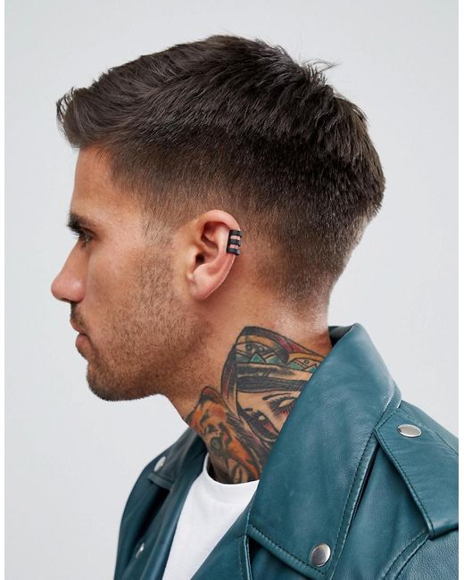 Icon Brand Ear Cuff Earring In Black for Men | Lyst