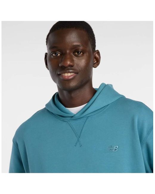 New Balance Blue Athletics French Terry Hoodie for men